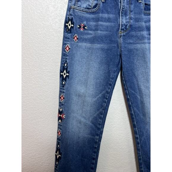 Driftwood Jeans Sz 25 Free People Gizelle Southwest Embroidered Boho Women Aztec - Picture 2 of 9